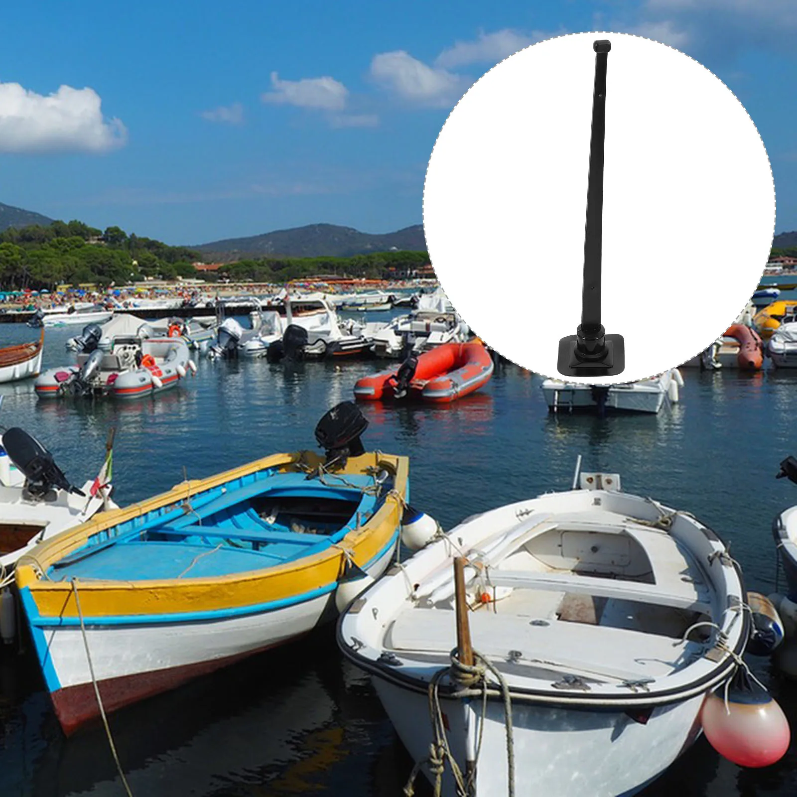 Uniwersalna podstawa masztu flagowego do użytku morskiego, uchwyt na flagę do pontonu, odporny na korozję, szybki montaż, maszt do flagi na zewnątrz.