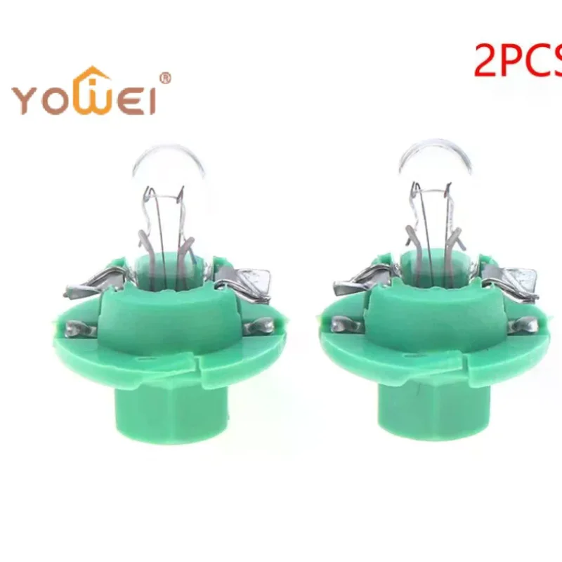 Latest 2pcs T5 Bulb Lamps For Car Dashboards Instrument 12V 1.2W 1.5W 2W Black/Green/Yellow Base Instrument Indicator Bulbs