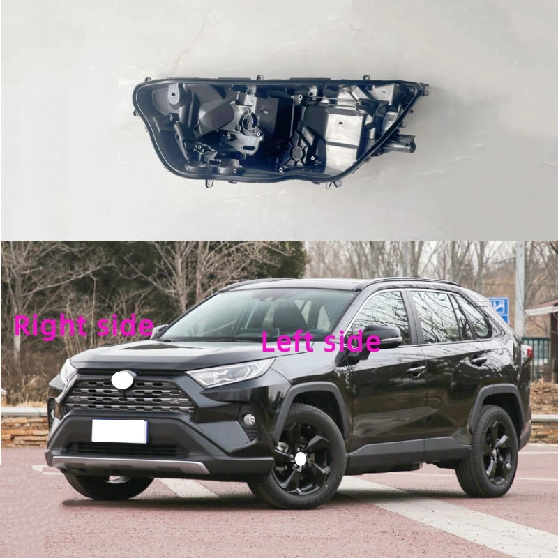Headlight Base for Toyota RAV4 2019 2020 2021 Replacement Headlamp Base Headlight Rear Shell Headlight House Black Rear Shell
