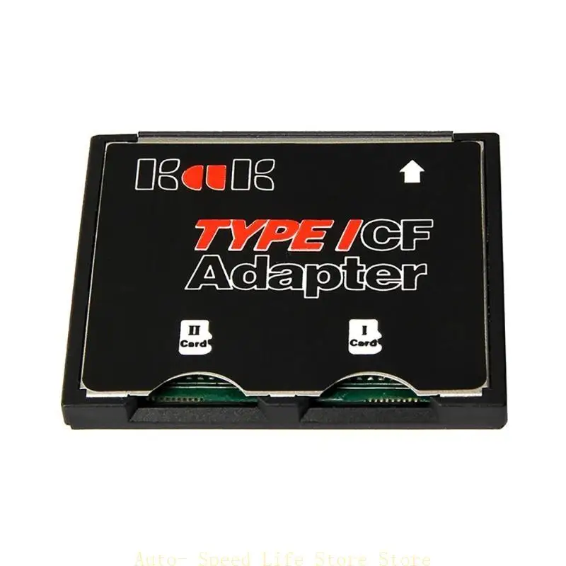 

02DA PracticalDual Port SDXC TF to Compact Flash Type 1 Memory Card Reader Adapter Compact Flash Card Reader