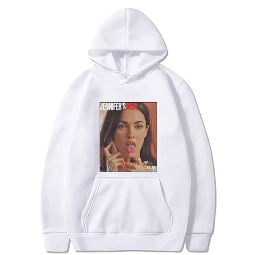 Jennifer's Body 2000s y2k Hoodie Men Women ' s  Clothes Harajuku Hood Streetwear Oversized Unisex Long sleeve Hooded Sweatshirt