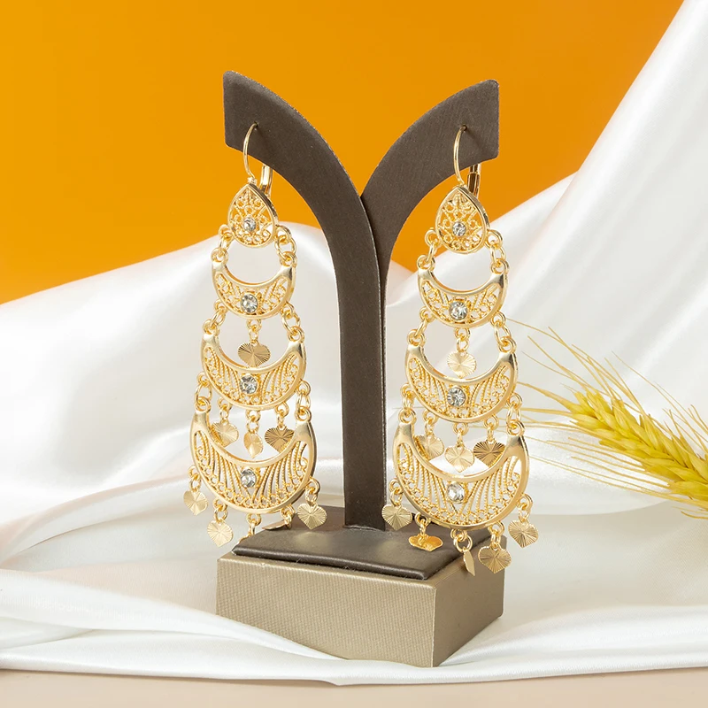 Popular Style Multi-Layered Moon-Shaped Heart-Shaped Small Pendant For Earrings image 3