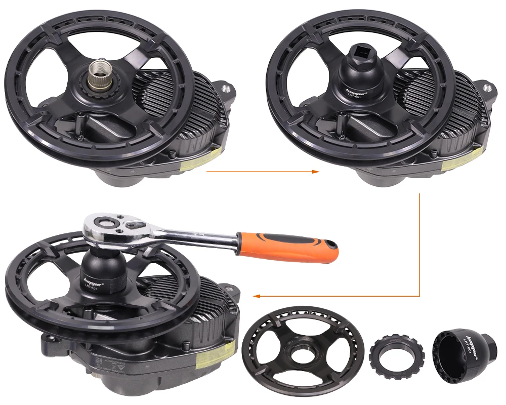 HEPPE E-Bike Motor-Sicherungsring Montage- und Demontagewerkzeug für Shimano E6100 E7000 E8000 E8050 EP8 Motor – Detail 12