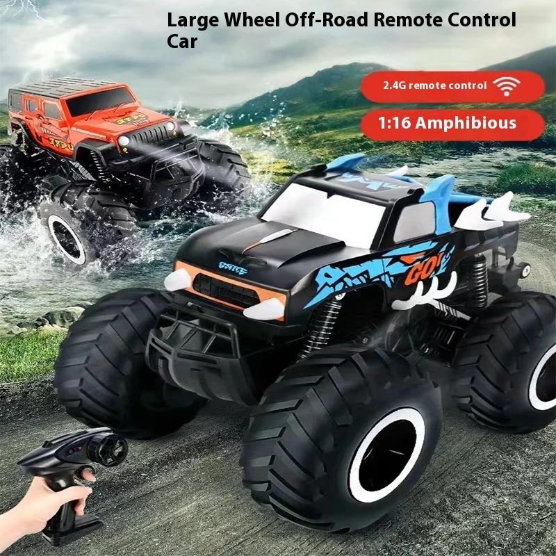 

JJRC 1:18 двухрежимный радиоуправляемый автомобиль-амфибия 4WD с большим колесом внедорожный альпинистский монстр-трак 2,4 ГГц с дистанционным управлением детская игрушка в подарок