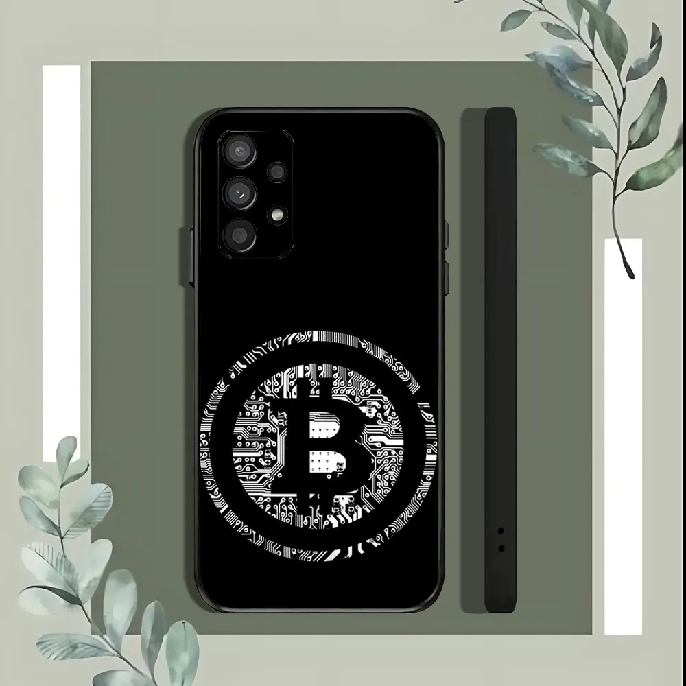 Bitcoin Phone Case For Samsung Galaxy A52 A12 A51 S21 Edge S22ULTRA S23 S24 Plus Ultra Black Cover