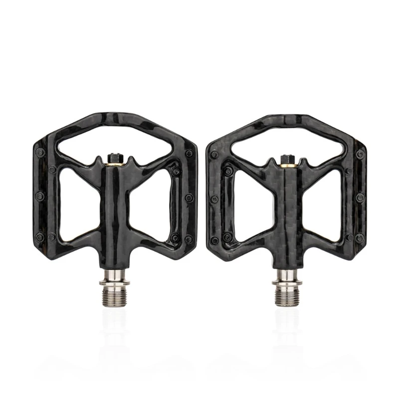 Bicycles Pedals, Carbon Fibers Mountain Bikes Pedals, 9/16Inch Bicycles Pedals Antislip Sealed Bearing for Bicycles