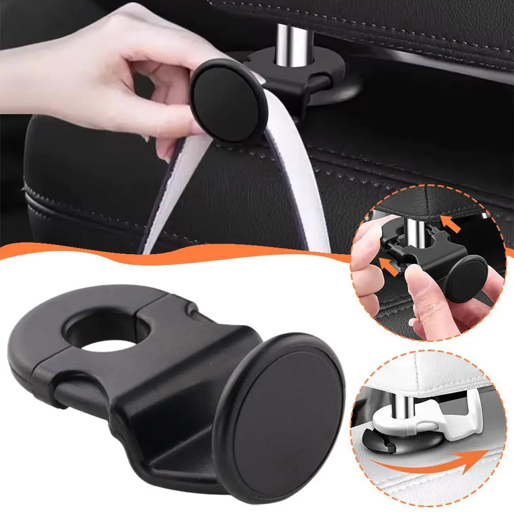 Car Back Seat Hook Car Interior Organizer Accessories  Hanging Hook Headrest Clip Hooks For Bags Clothes Coats