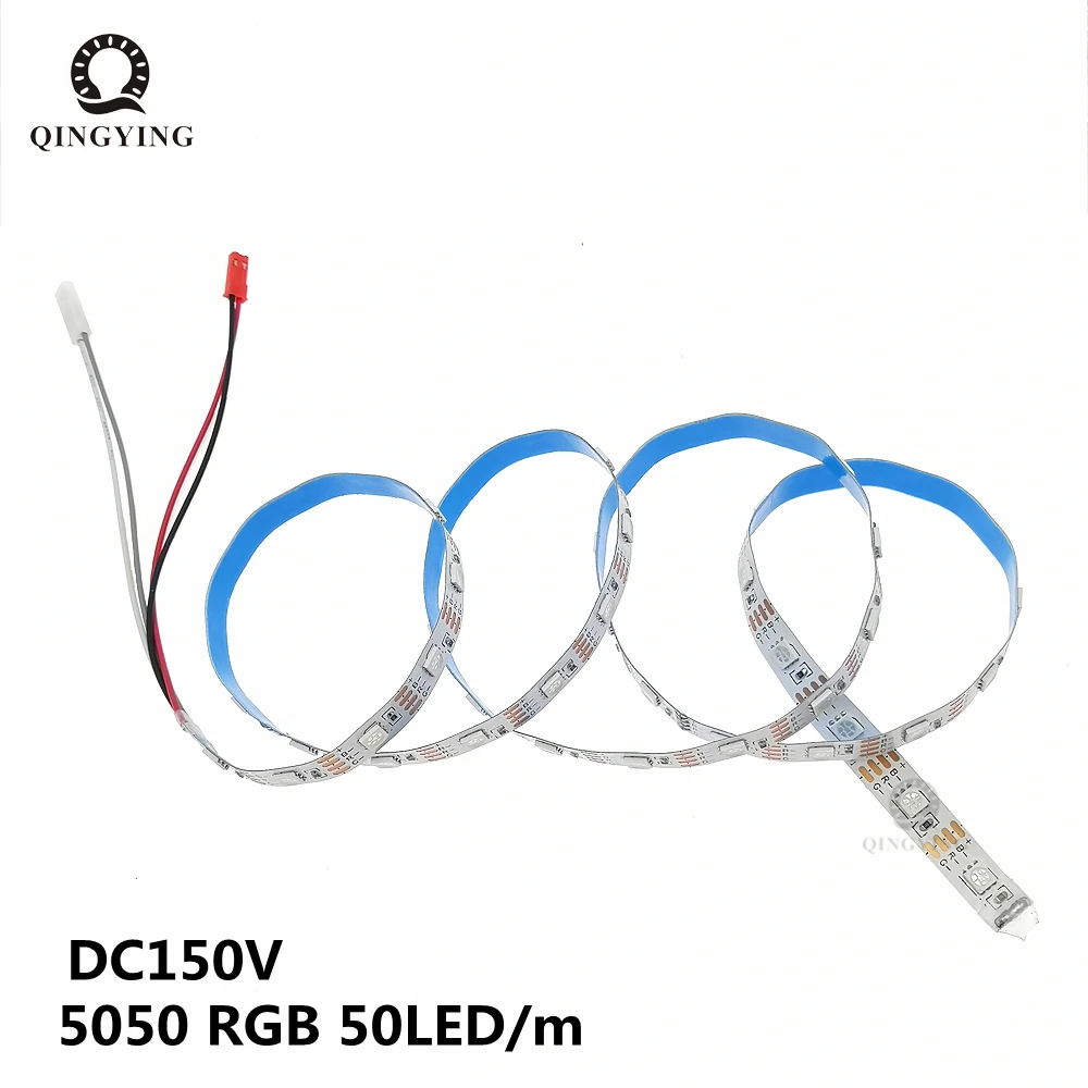 

1m/roll SMD5050 RGB LED Strip 50LED / meter 220-260mA Constant Current Flexible Light Tape For Repair or Replace Chandelier