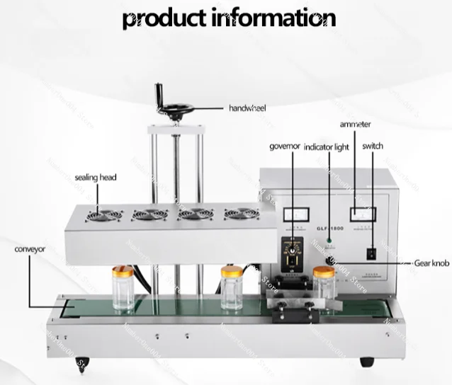 1800W Electromagnetic Induction Aluminum Foil Sealing Machine Commercial Honey Plastic Bottle Induction Electric Sealer GLF-1800