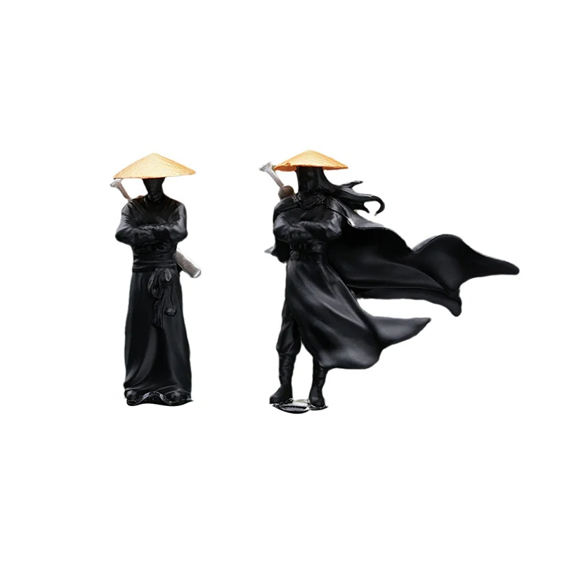 Mini-Figuren aus Kunstharz, dekorativ, 50 mm, antike chinesische Samurai-Krieger, Büro, Kabine, Zuhause, Desktop, Auto, Innenmodell, Geschenke – Detail 9
