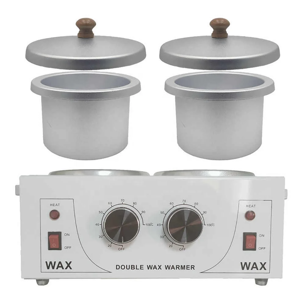 Double Pot Wax Heater Electric Hair Removal Tool Depilatory Machine Hands Feet Paraffin Wax Therapy Depilatory Salon Beauty Tool