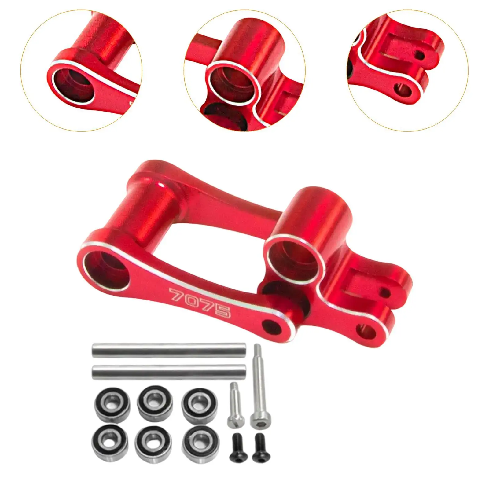 7075 ナックル＆プルロッドキット スペアパーツ メタルブレーキステアリングアーム ロシモーターサイクルRTRアップグレードパーツ プロモト-mx DIYアクセサリー