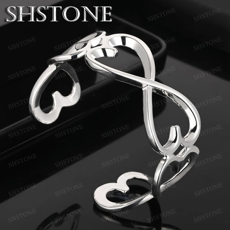 

Fine 925 Sterling Silver Bangle Luxury For Women Man Fashion Valentine's Day Jewelry Birthday Party Gift Beautiful Accessories