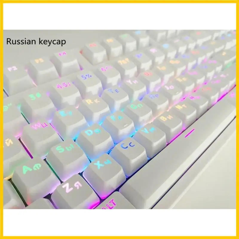 أغطية مفاتيح كورية روسية، أغطية مفاتيح بإضاءة خلفية ABS غطاء مفتاح OEM Cherry MX متوافق مع لوحات المفاتيح الميكانيكية، مجموعة