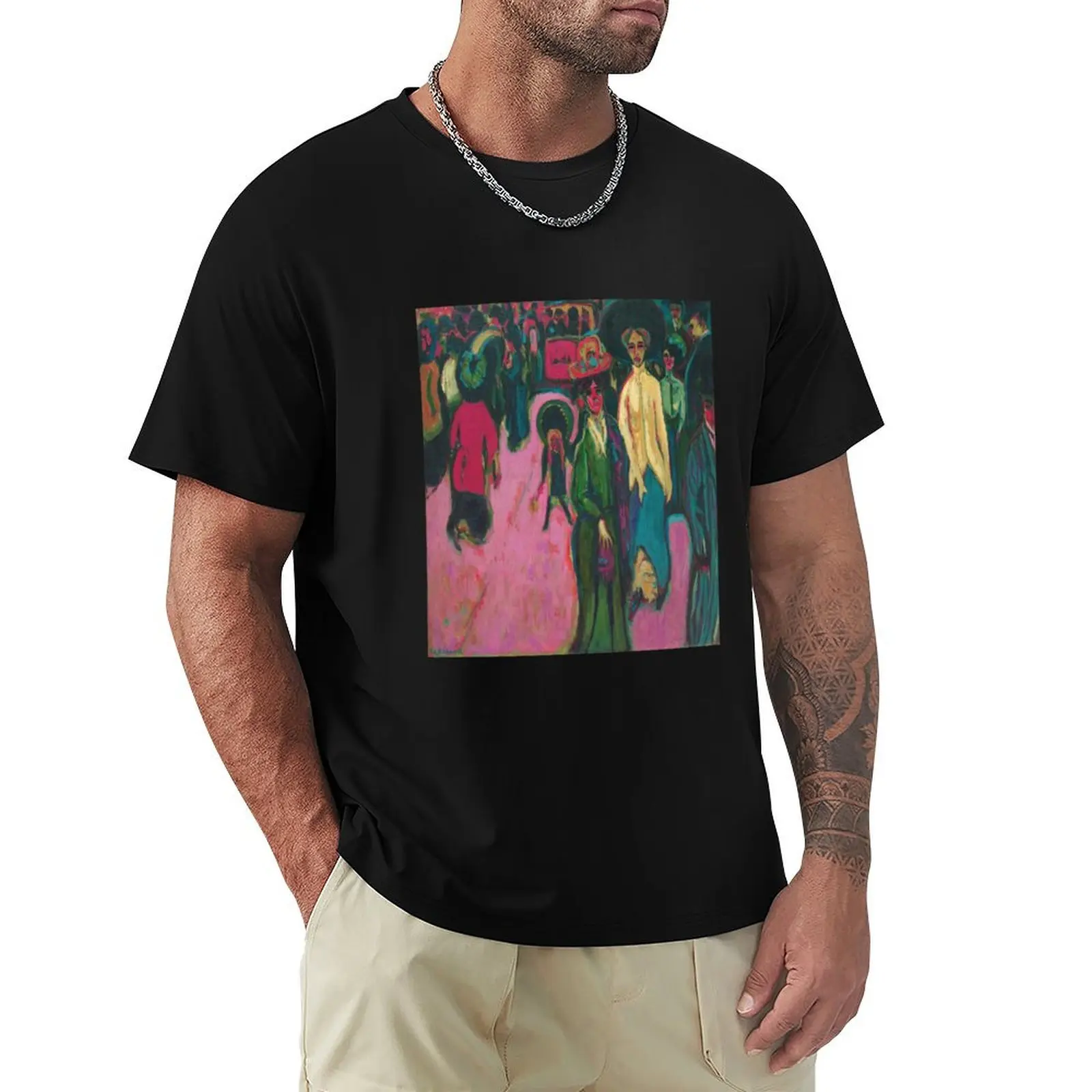 

Ernst Ludwig Kirchner Street Dresden 1908 T-Shirt graphic t shirts boys animal print mens t shirts top quality