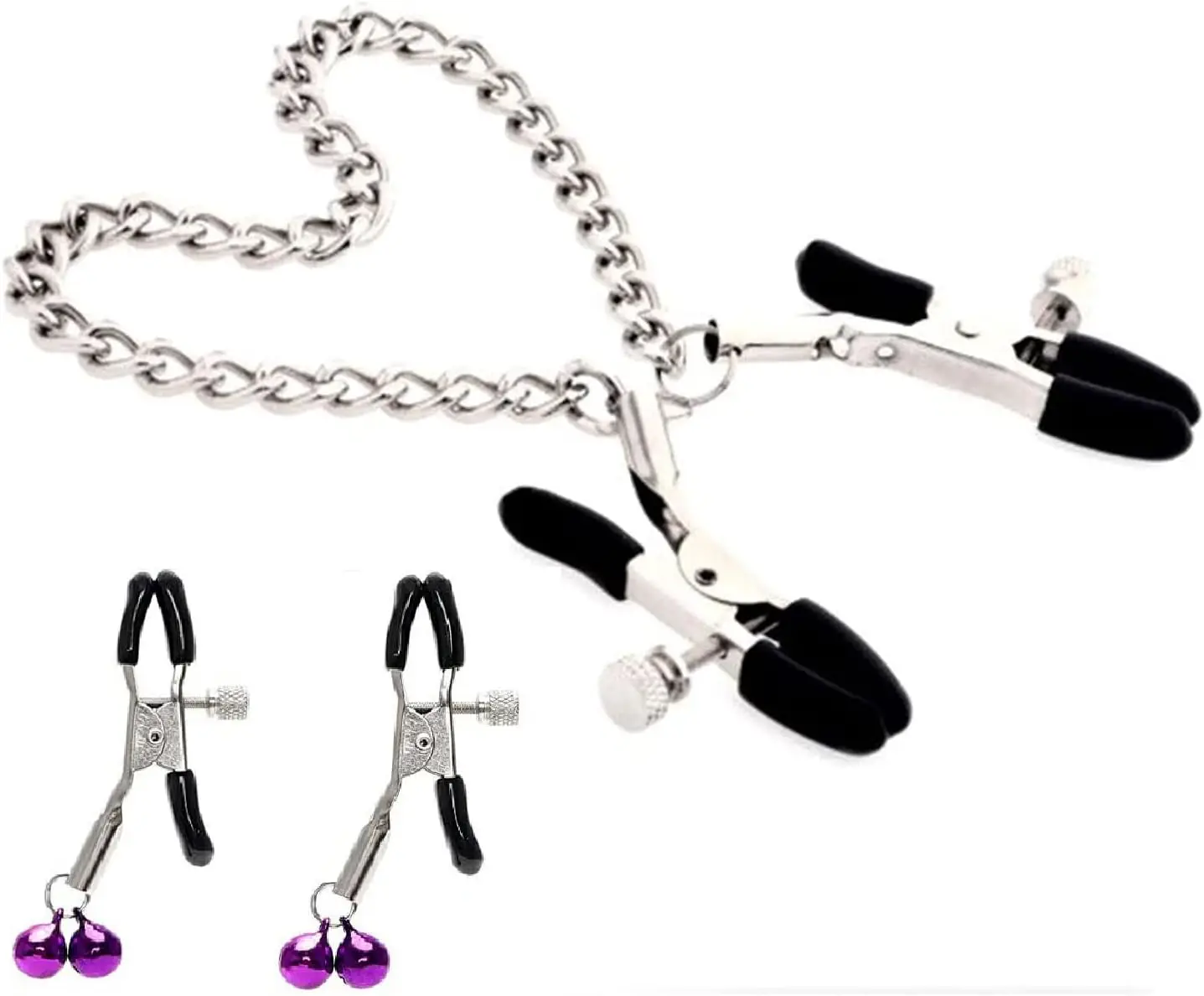 

Adjustable Metal Nipple Clamps Entertainment Clip for Women RJ1166 Non-Piercing Nipplerings Clip On Nipple Rings