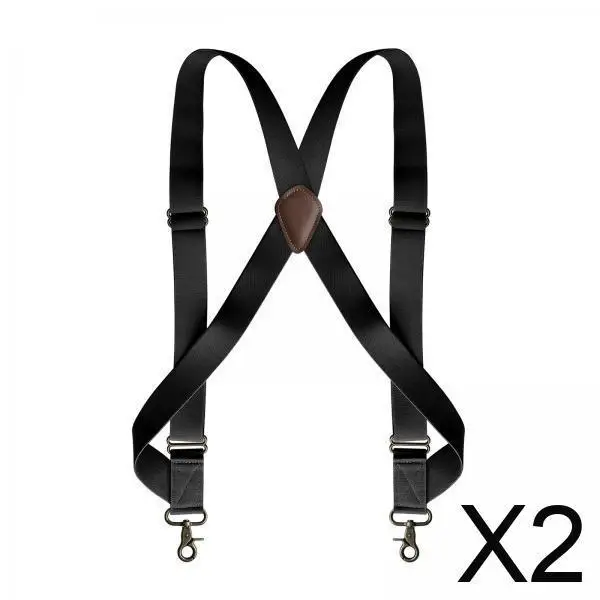 حمالات رجالي للسراويل قابلة للتعديل ومتينة وأشرطة خلفية مرنة على شكل X وإكسسوارات عصرية لعمل سراويل القميص