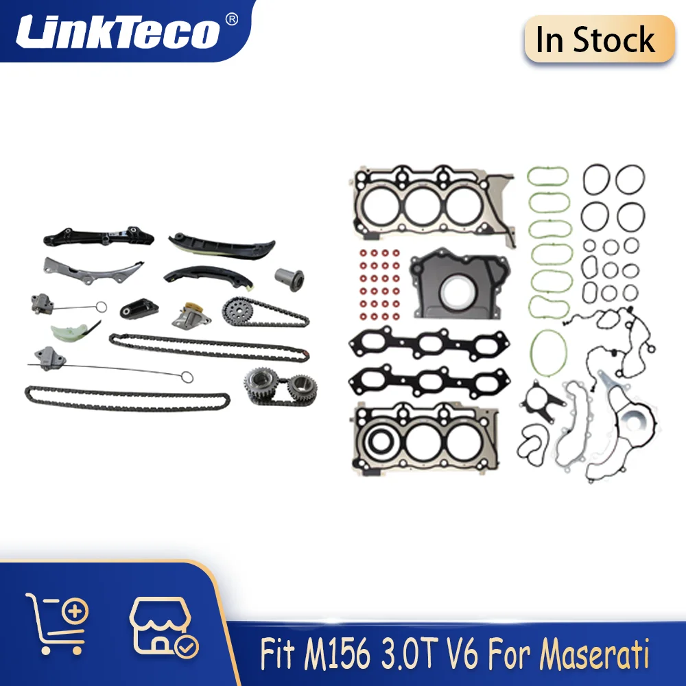 Engine Parts Gasket Set Timing Chain Kit Fit 3.0T V6 M156 For Maserati Ghibli Levante Quattroporte 324016 276581 3.0Turbocharged