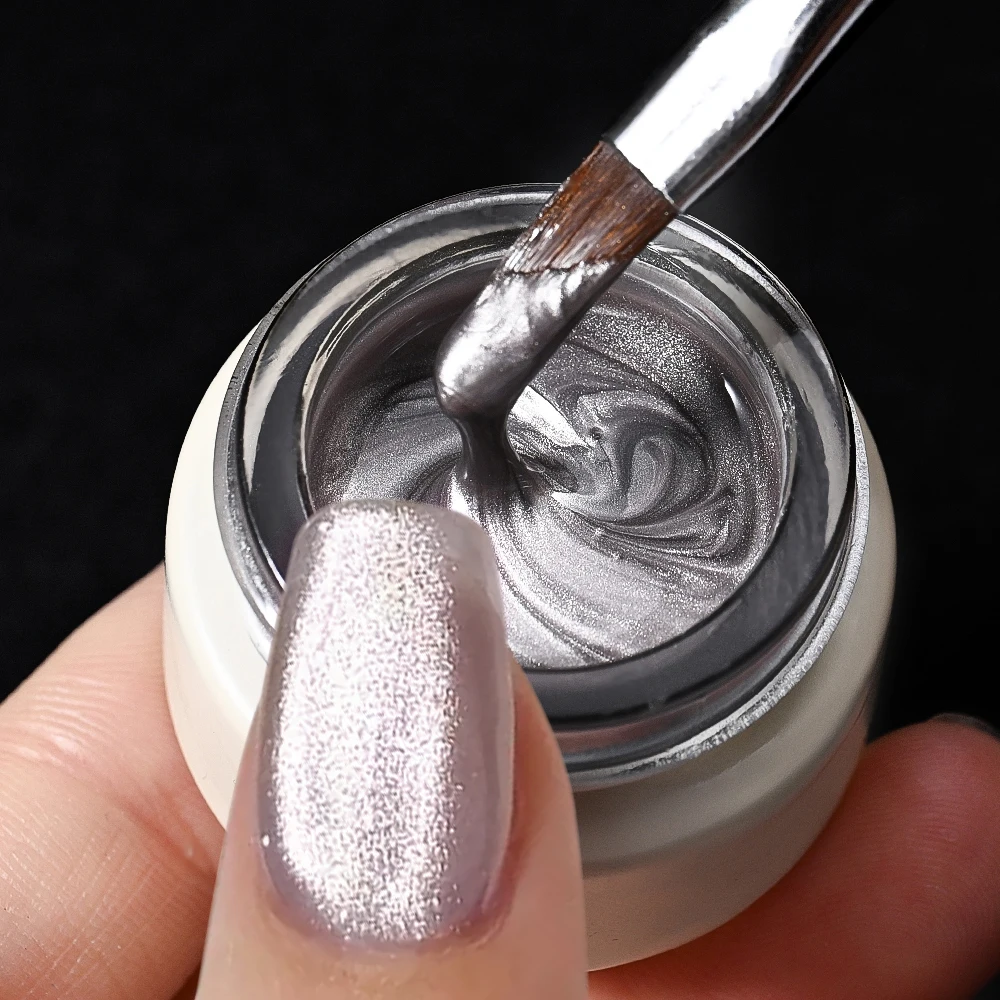 Esmalte de Gel magnético de gato súper blanco de porcelana con espejo brillante, barniz semipermanente para manicura de Gel LED UV, 8ml