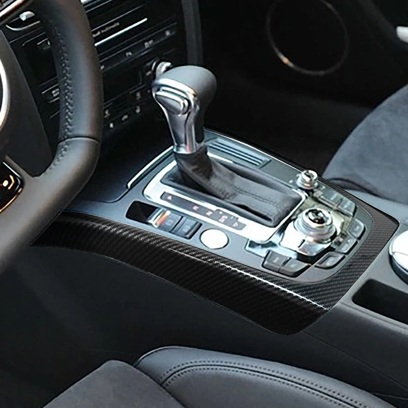 

Carbon Fiber Color Car Console Gear Shift Panel Frame Decoration Sticker Trim For Audi A5 A4 B8 2010-2016 Interior Accessories