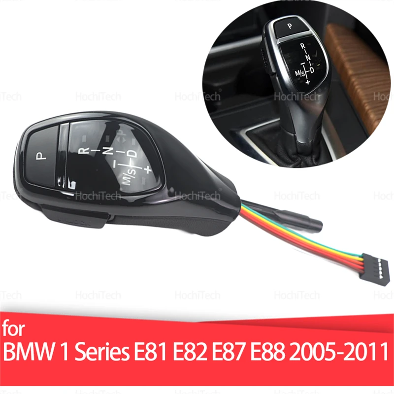

for BWM 1 Series E81 E82 E87 E88 2005-2011 LED Handles Gear Shift Knob Lever Stick Head Thumb Shift Knob Black PU Leather