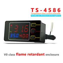 TS4586 12V 24V AC110-220V Probe line 20A Digital Temperature Control LED Display Thermostat With Heat/Cooling Control Instrument