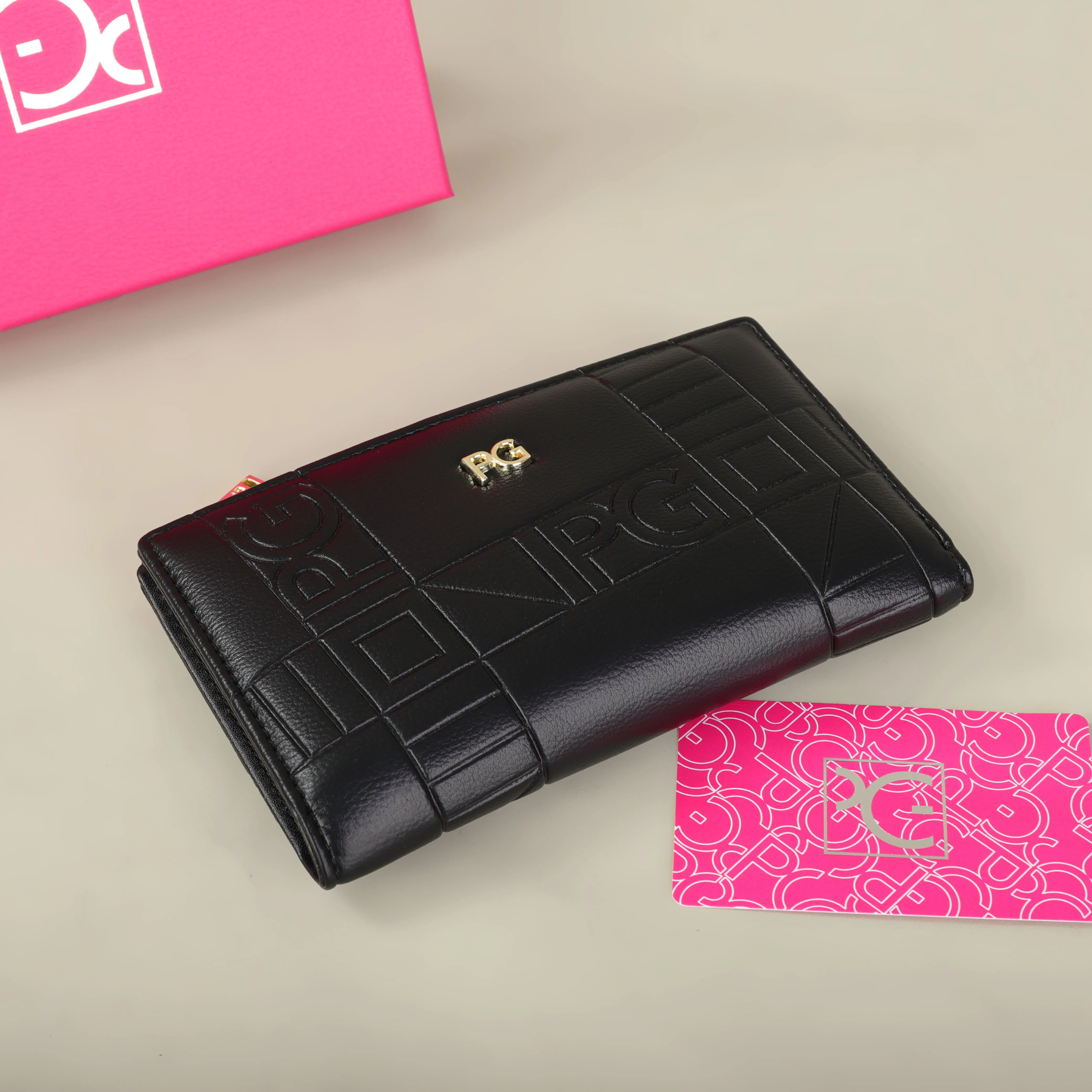 PG wallet Fashion Classic Retro Women's Universal Wallet Letter Printed Portable Card Bag Zero Wallet Wallet