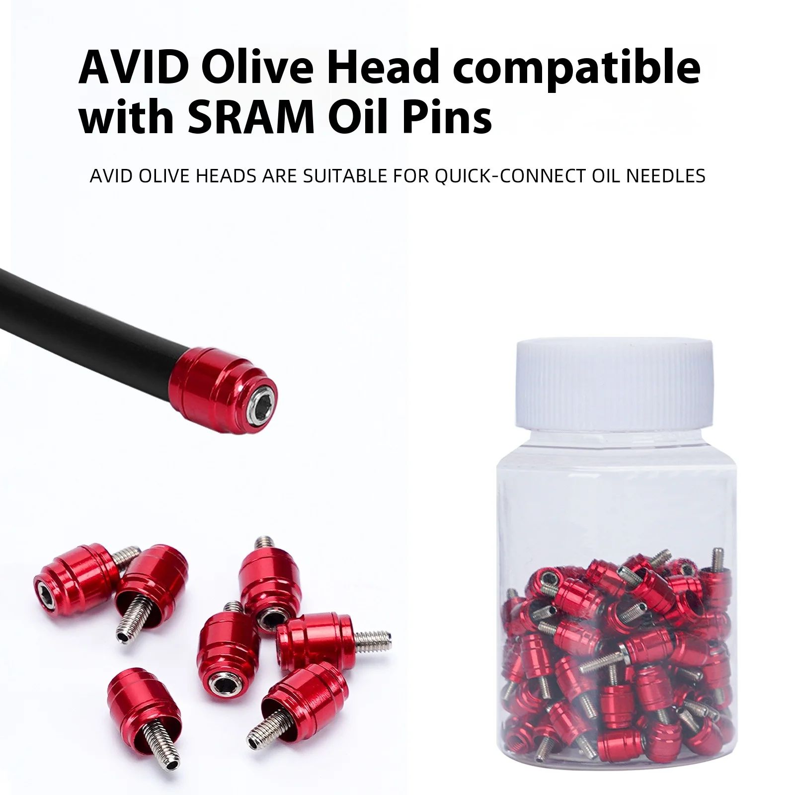 

1 Set Olive Needle Olive Ring Hydraulic Disc Brake Hose Quick Install Inserts Connector for AVID Aluminum Alloy Bicycle Parts