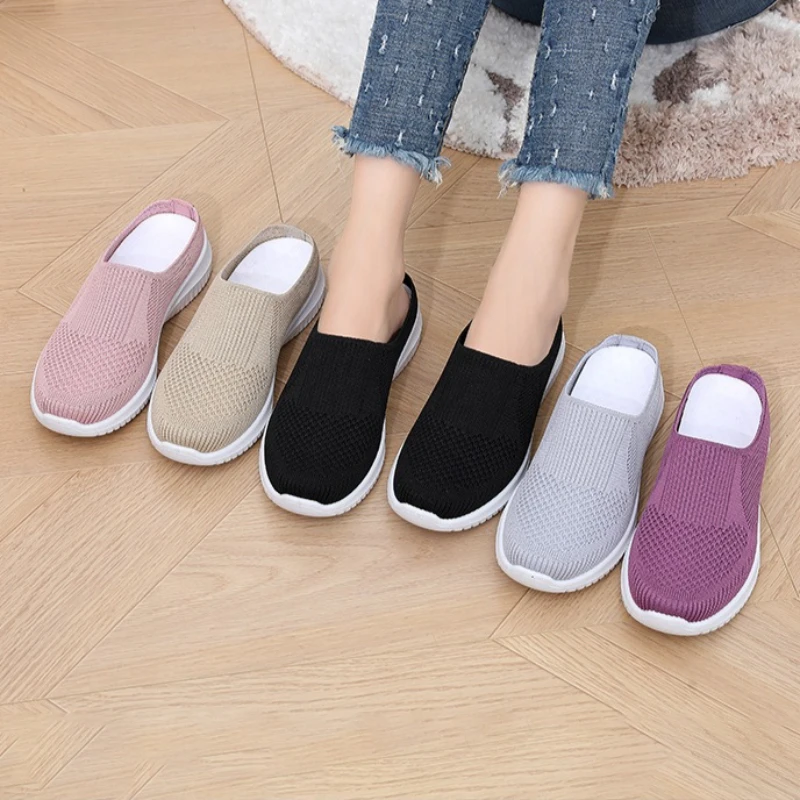 Summer New Shallow Mouth Flat Bottom Women's Casual Single Shoes Plus Size Ultra Light Women's Slippers Soft Sole Woman Shoes