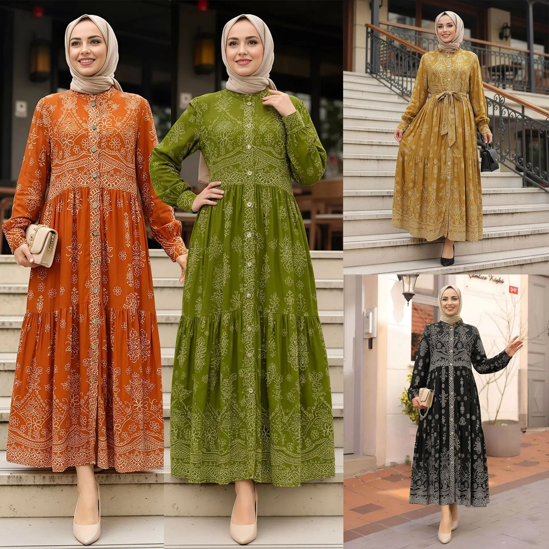 

Eid Abaya Print Dress Women Ramadan Jalabiya Muslim Dresses Morocco Sashes Dubai Abayas Kaftan Islam Vestidos Arab Long Robe
