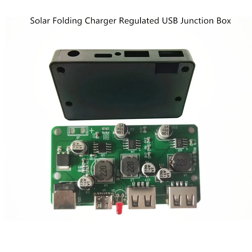 100W 12V to 5V Solar Folding Charger Regulator Control Board PCBA for Solar Mobile Phone Charger Panel