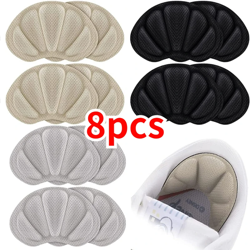4Pair Insoles Patch Heel Pads for Sport Shoes Adjustable Size Heel Pad Pain Relief Cushion Insert Insole Heel Protector Stickers