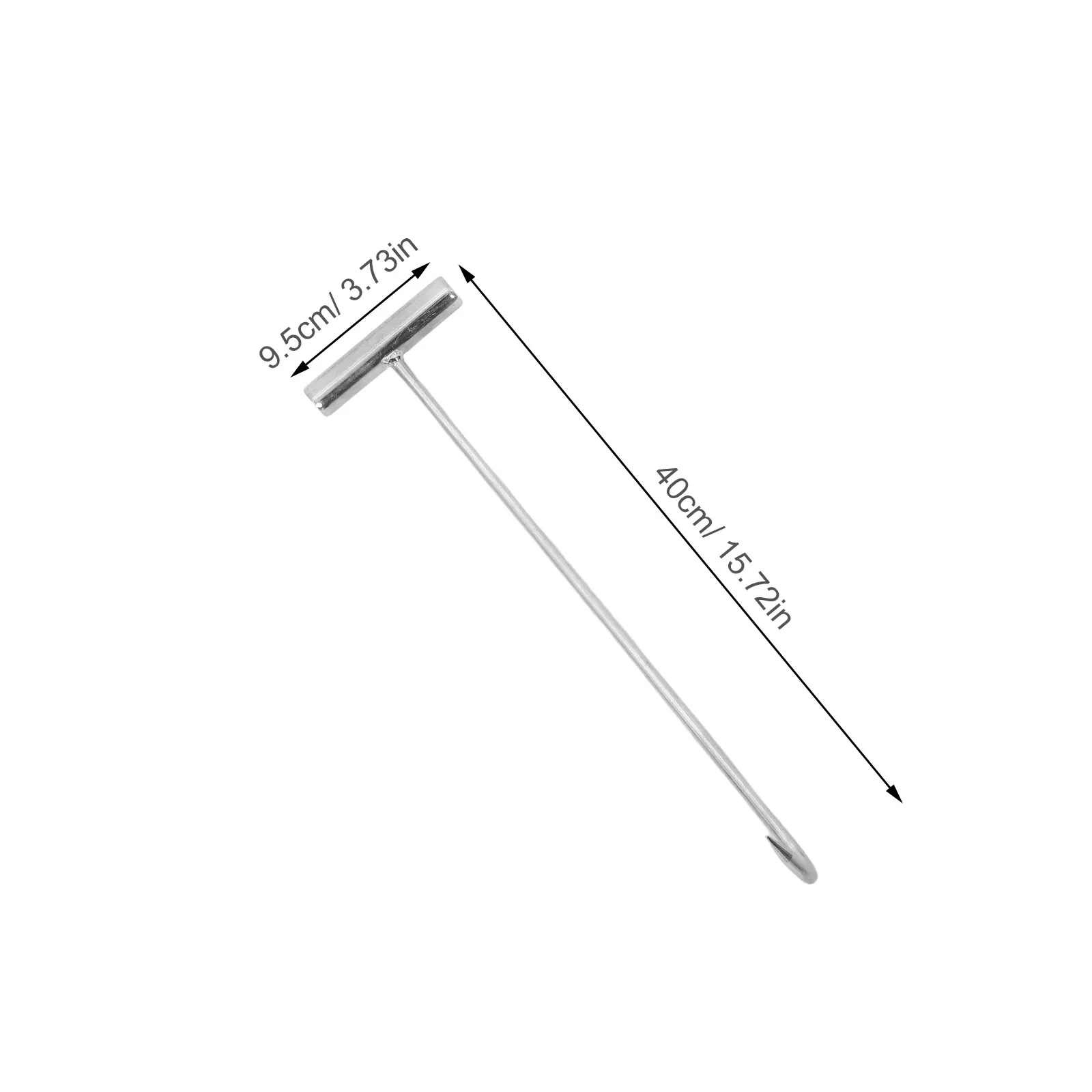 2Pcs T-Shape Manhole Lid Puller Heavy Duty Metal Drain Grate Lifter Utility Hook for Storm Drains Roll Up Doors Trampoline