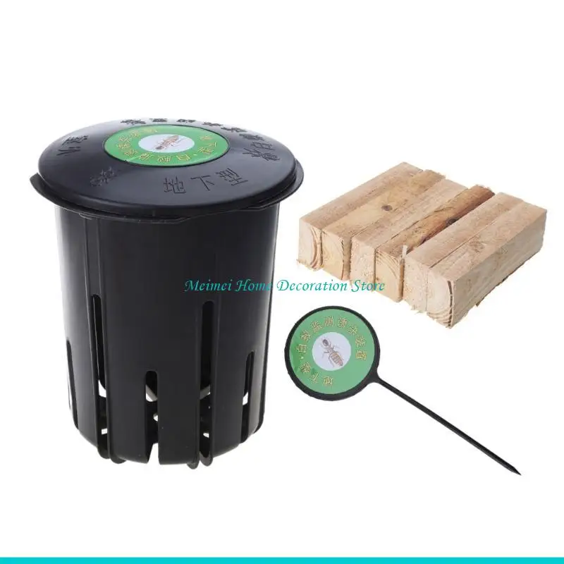 H7BF Termite Bait Box Killer Trapper White Attracting Box Termites Station Signboard Attractant Garden Outdoor