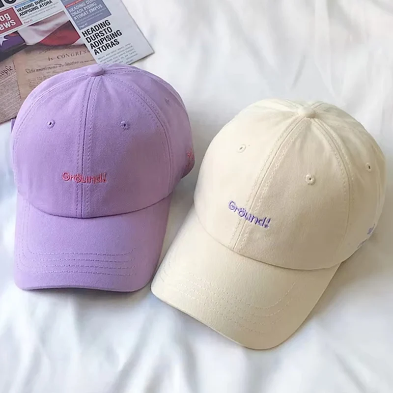 Unisex Baseball Cap Embroideried Letter Hat Purple Pink Women Baseball Cap Adjustable Summer Hat Hip Hop Cap Street Baseball Hat