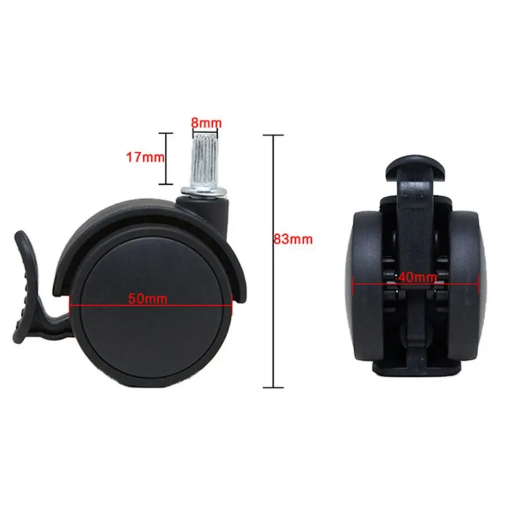 

Tool 1.2/2inch Furniture Universal Wheels Replacement Wheel 360° Rotating Office Chair Caster Black Durable Chair Roller