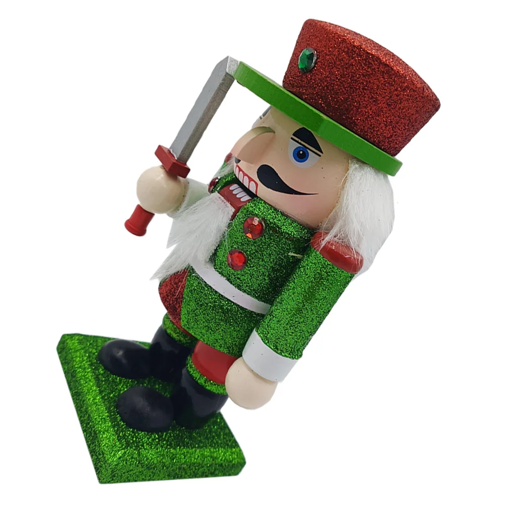

Wood Nutcracker Christmas Tabletop Decor Cute Xmas Nutcracker Ornament Holiday Decoration Traditional Christmas Supplies