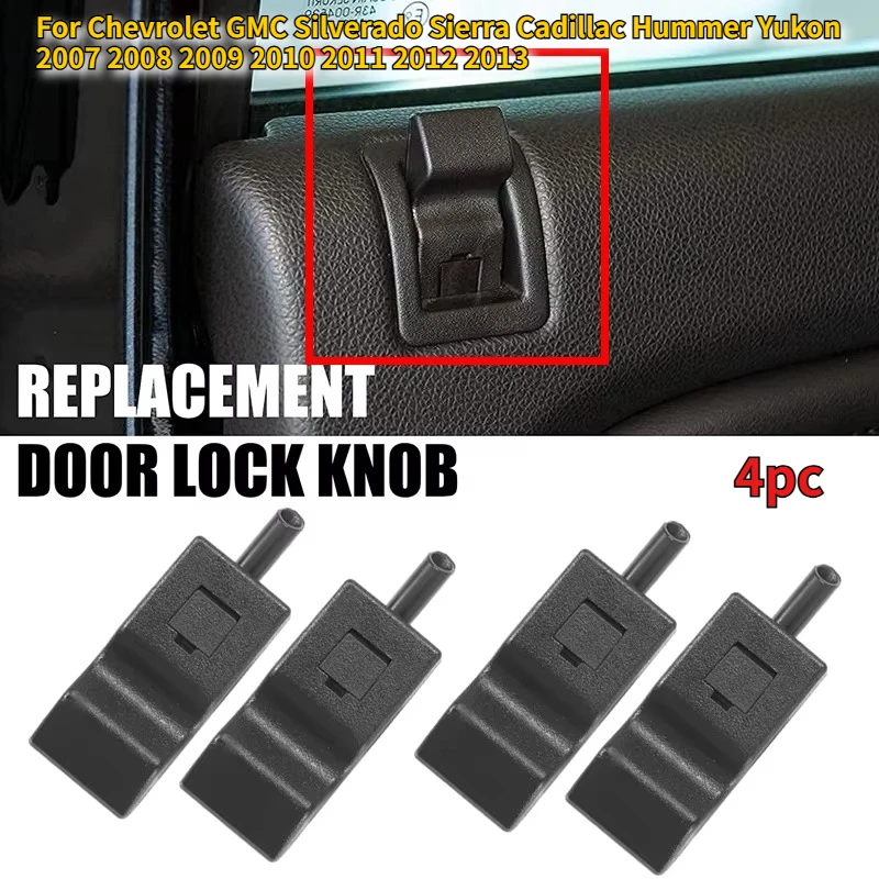Door Lock Knobs For Chevrolet GMC Silverado Sierra Cadillac Hummer Yukon 2007 2008 2009 2010 2011 2012 2013 15844616 15214027