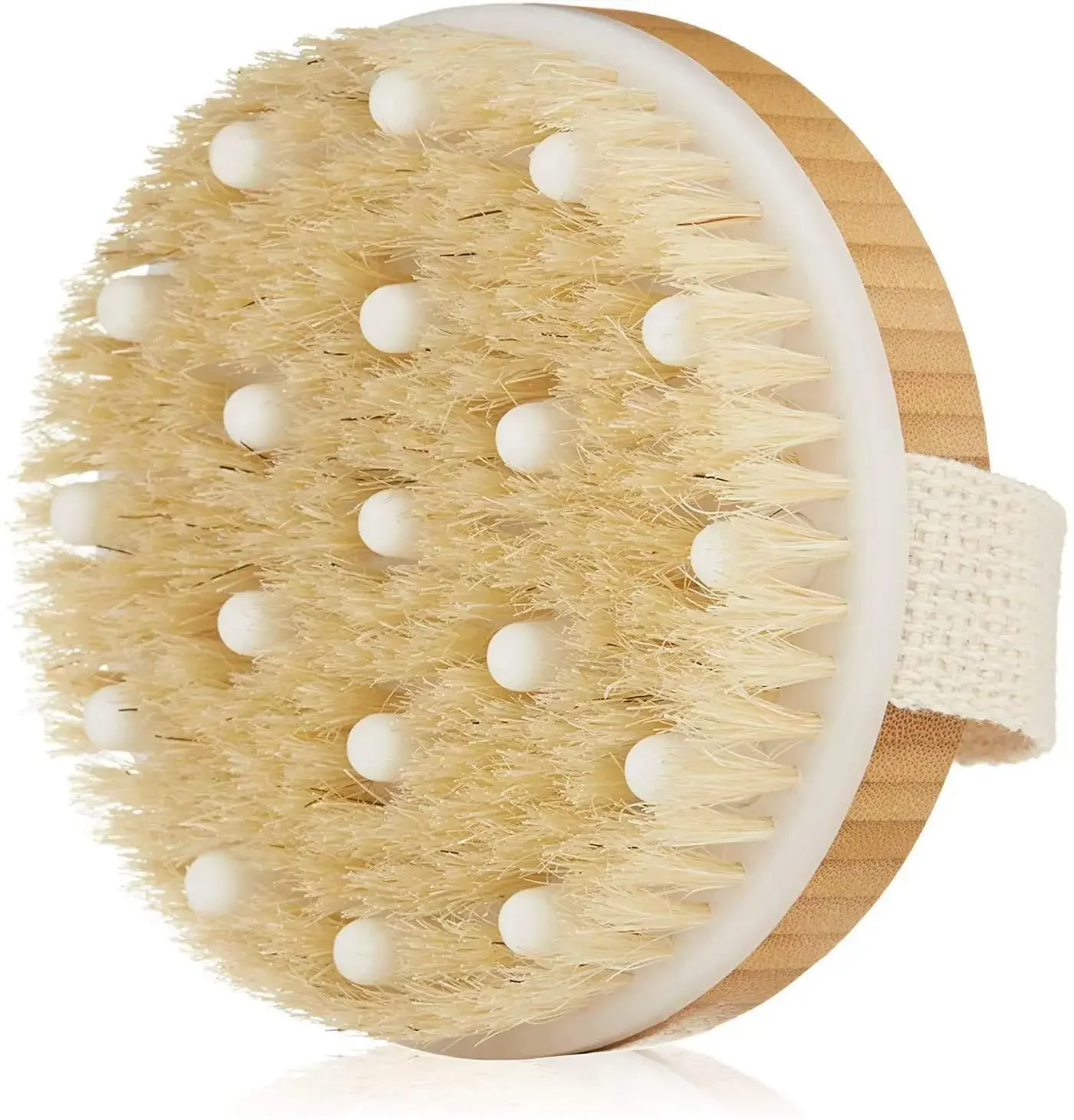 

Wet Dry Skin Body Brush Natural Pig Bristles Dry Skin Exfoliating Body Massage Cleaning SPA Tool For Cellulite Lymphatic Drainag