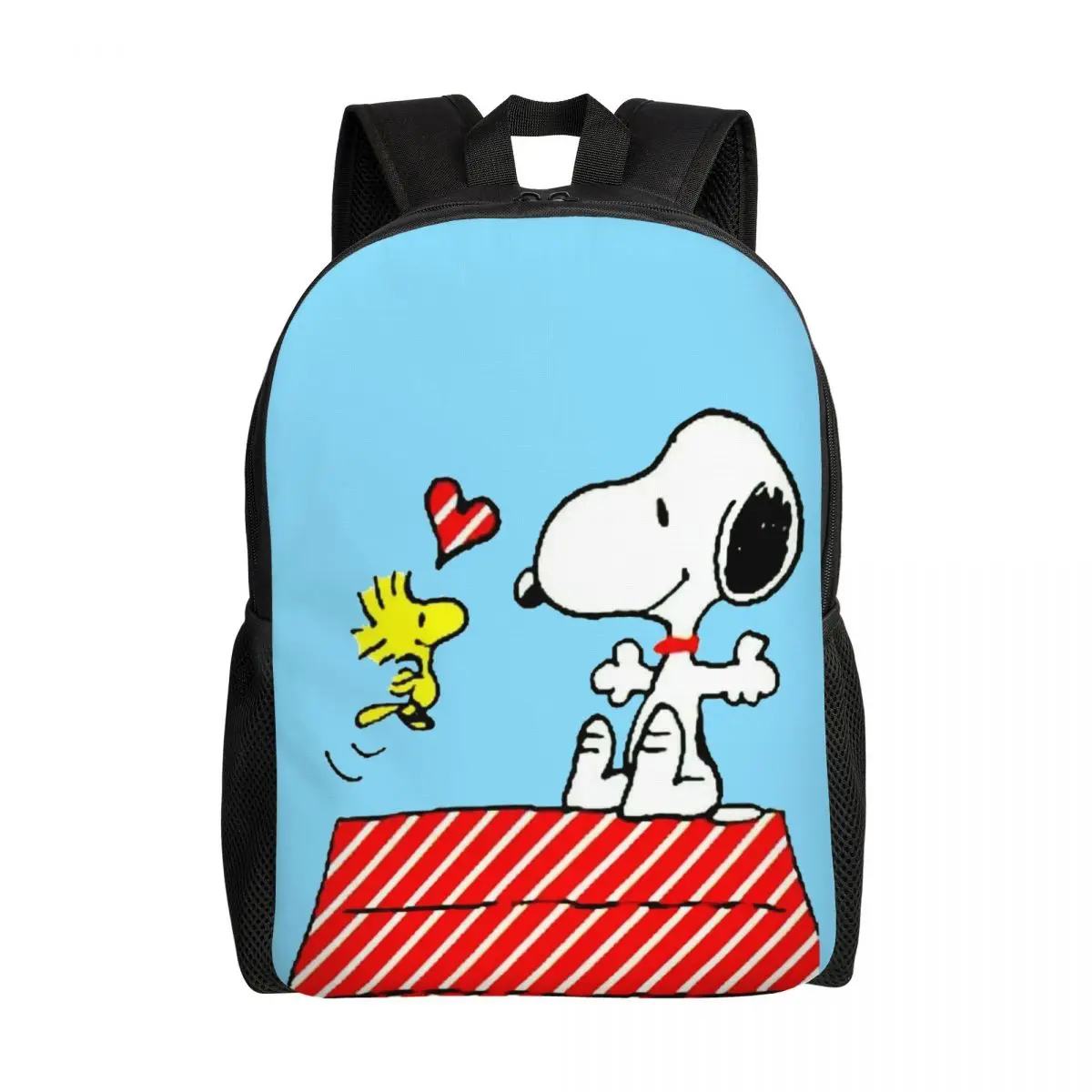 

Custom Cartoon Snoopy Red Stripe Disney Backpack for Women Men College School Students Bookbag Fits 15 Inch Laptop Movie Bags