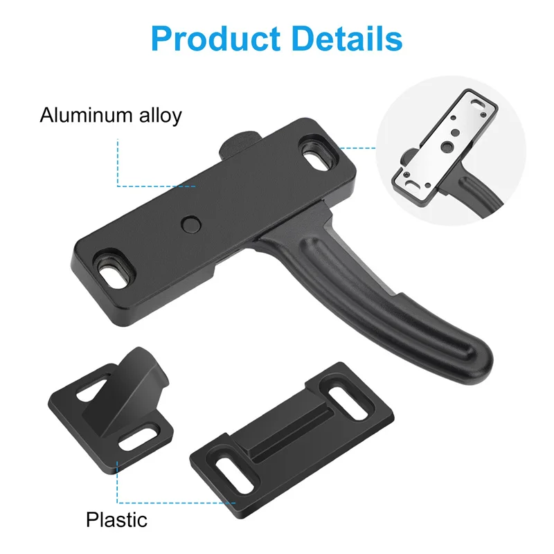 طقم مقبض يدوي بشاشة RV للترفيه من الألومنيوم لباب جانبي للسائق - مقطورة سفر متنقلة للتخييم
