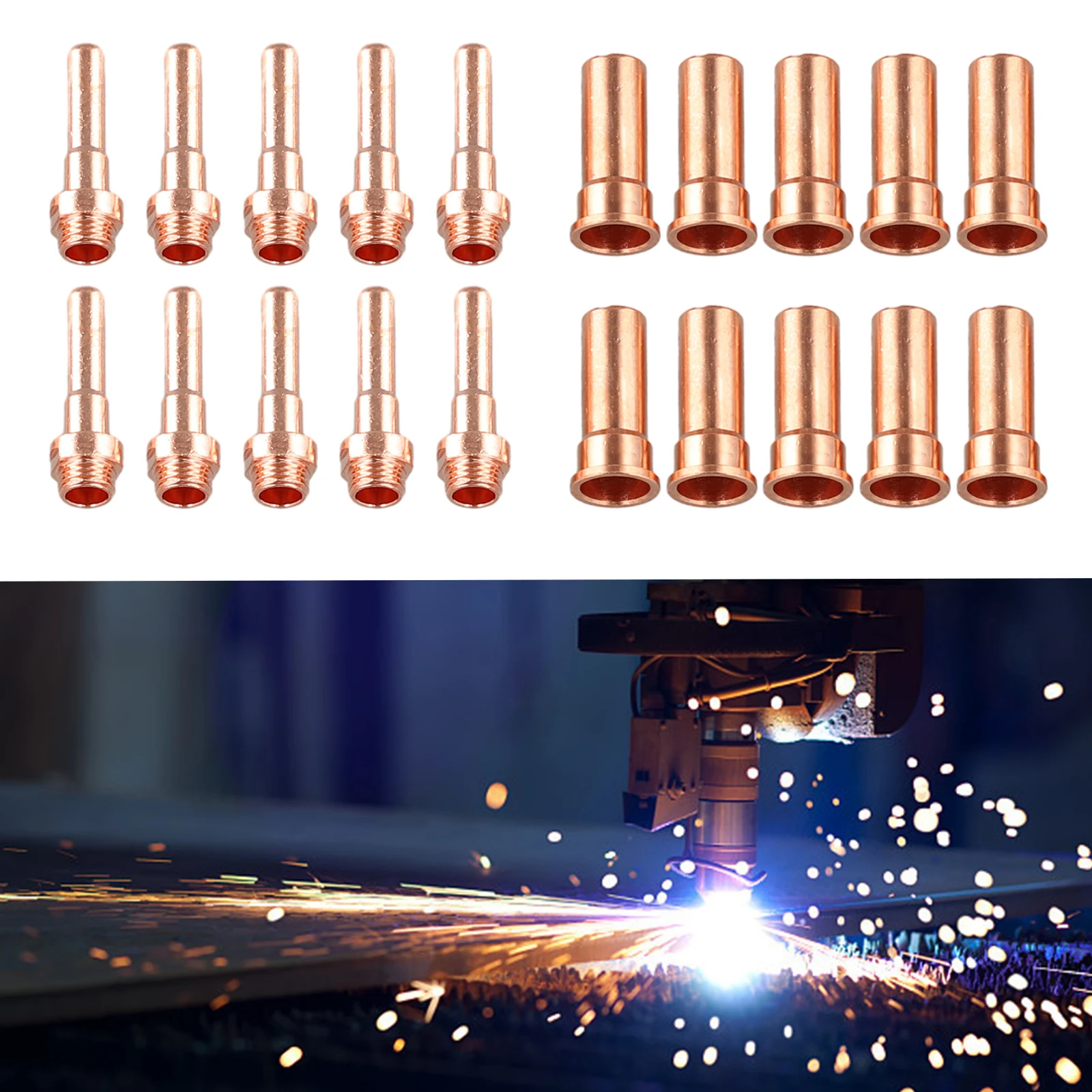 

20pcs of Plasma Electrode & Nozzle Tips Set for For cebora CP70 Cutting Torch Perfect Fit for Model Numbers 1403/1395