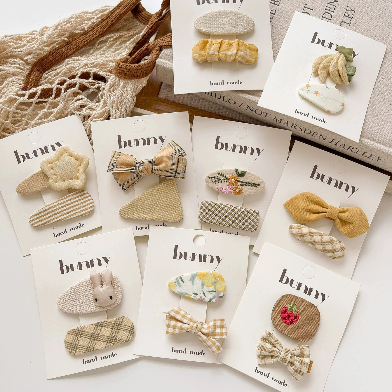 Girls Snap Clips Children Cartoon Hair Clip Baby Hair Accessories Kids Side Clips Toddler Cute Print Fabric Covered Hairclips