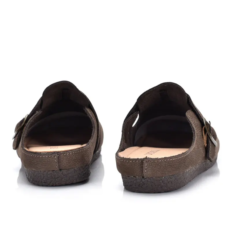 Careaymade-Head Layer Cowskin Sandals Summer Handmade Dermis Retro Women\'s Literary big size Shoes Women\'s Flats slippers34-41