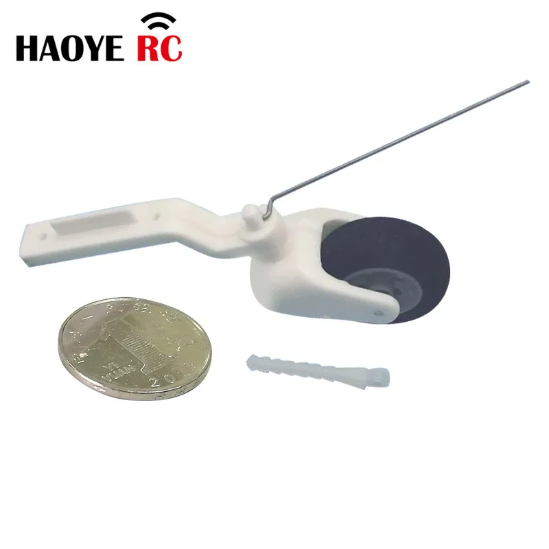 Haoye Mini Steering Tail Wheel Retract/Balsa KT Fixed Wing Aircraft Miniature Steering Tail Wheel Assembly Landing Gear Kit Set
