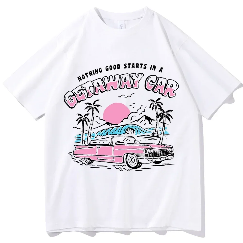 Taylor Getaway Car Shirt Taylor Reputation Album Shirt Taylor Merch Gift for Swifties O-Neck Short Sleeve Shirts