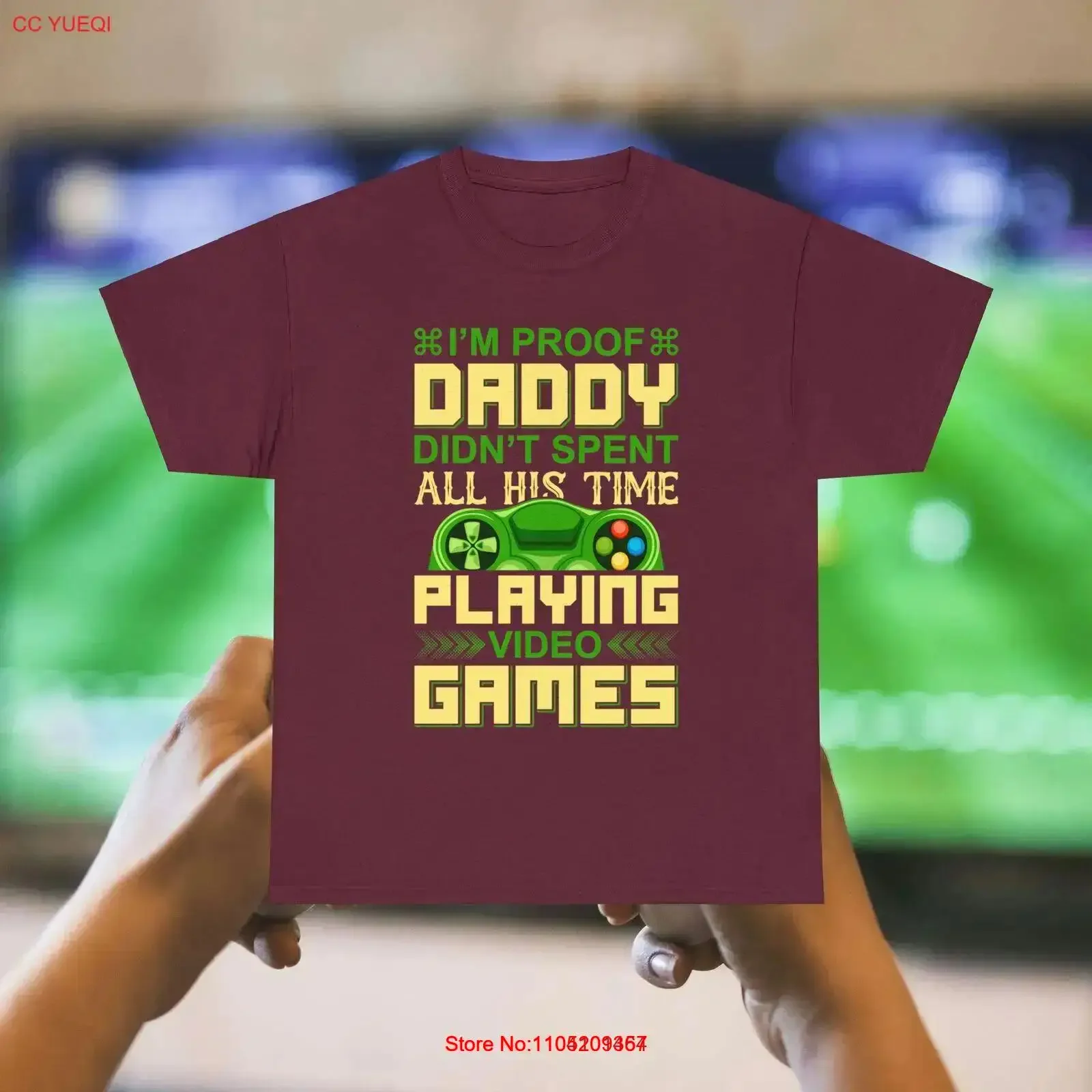 Gaming Video Games Heavy Cotton T Shirt 'Daddy Didn't Spend' vintage Washed Stretched streetwear fashion Comfortable