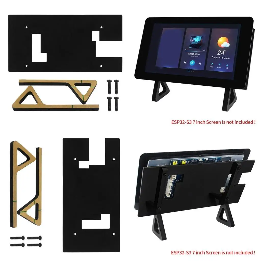 

652F Acrylic Case for ESP32 7inch Touch Display ESP32 Touch Screens Development Board Enclosure Quick Installation