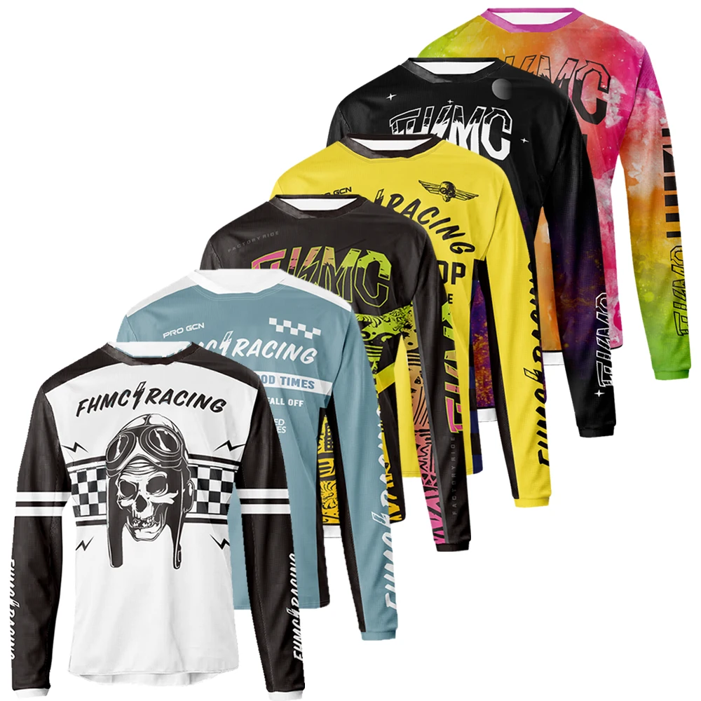 cross-country Bicycle Quick Drying Bike Cycling Jersey Riding Apparel Racewear Long Sleeve Motocross Jersey Racing Shirt