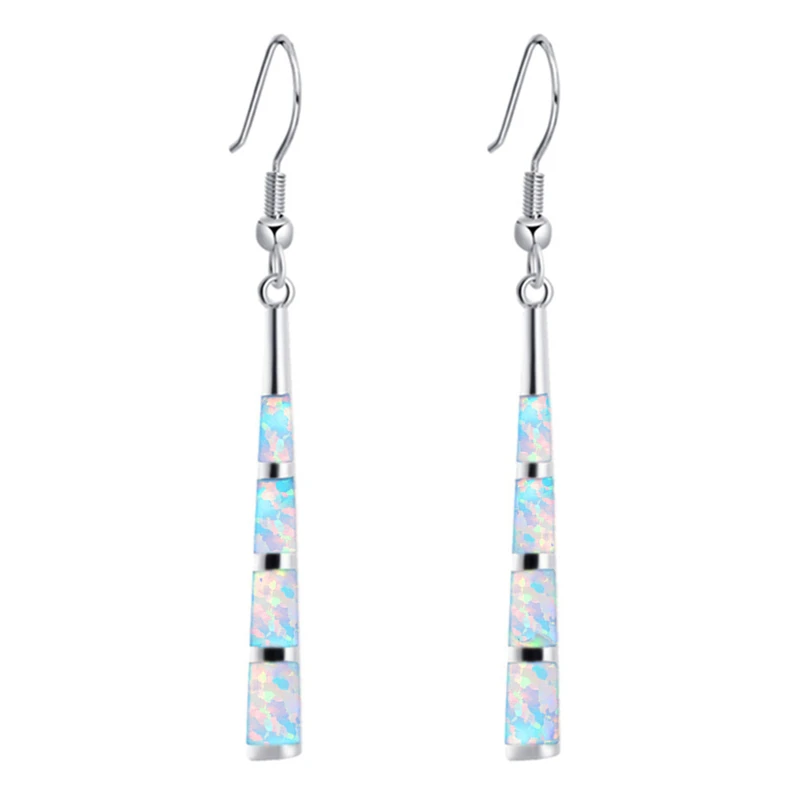 2025 Bohemian Women Earrings Party Girl Gift Fashion Imitation Opal long Drop Earrings for Women Jewelry Accessories